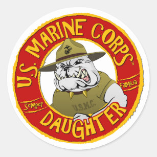 U.S. Marine Corps Daughter Classic Round Sticker