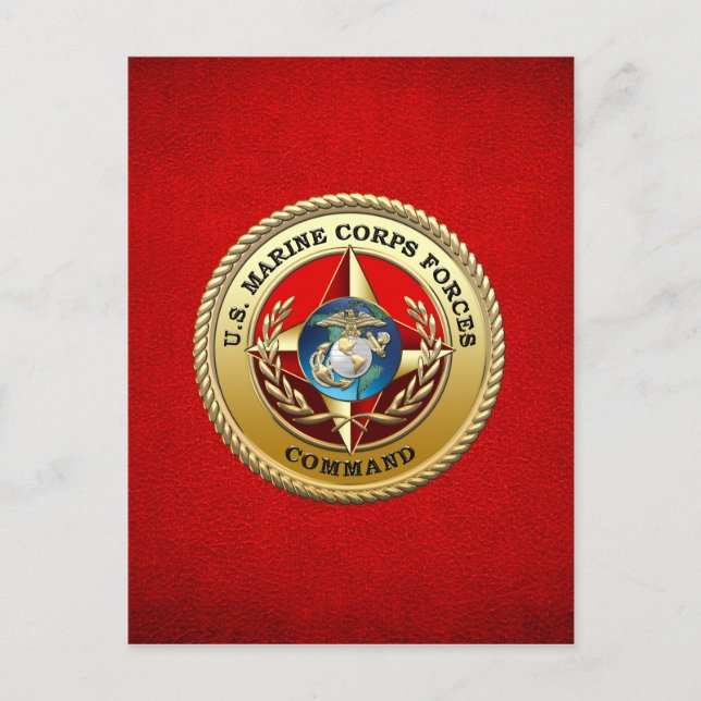 U.S. Marine Corps Forces Command (MARFORCOM) [3D] Postcard (Front)