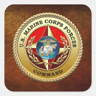 U.S. Marine Corps Forces Command (MARFORCOM) [3D] Square Sticker