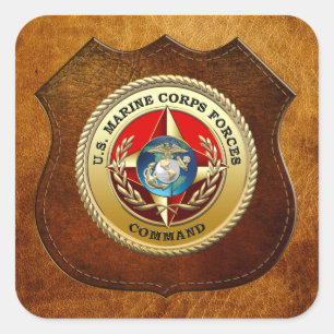 U.S. Marine Corps Forces Command (MARFORCOM) [3D] Square Sticker