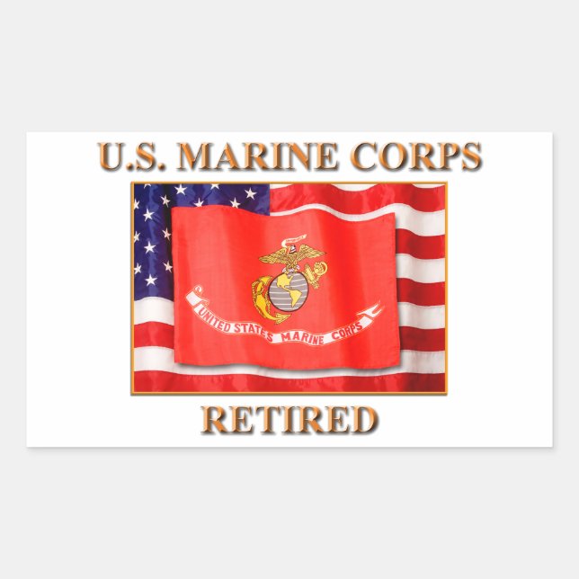U.S. Marine Corps Your Custom Rectangle Stickers (Front)