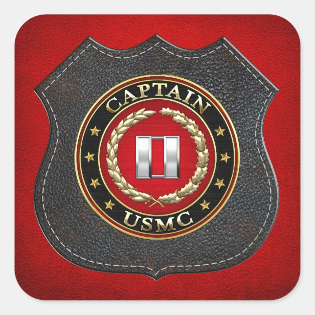 U.S. Marines: Captain (USMC Capt) [3D] Square Sticker (Front)
