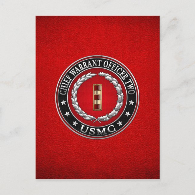U.S. Marines: Chief Warrant Two (USMC CWO-2) [3D] Postcard (Front)