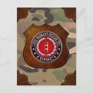 U.S. Marines: Chief Warrant Two (USMC CWO-2) [3D] Postcard
