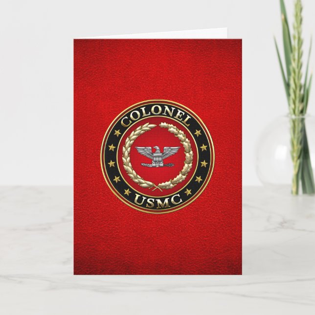 U.S. Marines: Colonel (USMC Col) [3D] Card (Front)