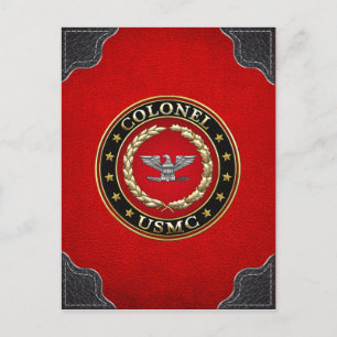 U.S. Marines: Colonel (USMC Col) [3D] Postcard