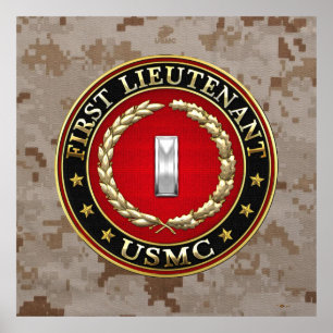 U.S. Marines: First Lieutenant (USMC 1stLt) [3D] Poster