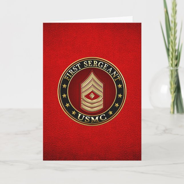 U.S. Marines: First Sergeant (USMC 1stSgt) [3D] Card (Front)