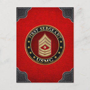 U.S. Marines: First Sergeant (USMC 1stSgt) [3D] Postcard