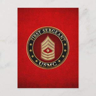 U.S. Marines: First Sergeant (USMC 1stSgt) [3D] Postcard