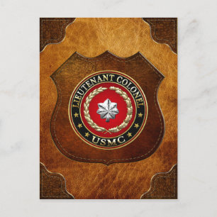 U.S. Marines: Lieutenant Colonel (USMC LtCol) [3D] Postcard