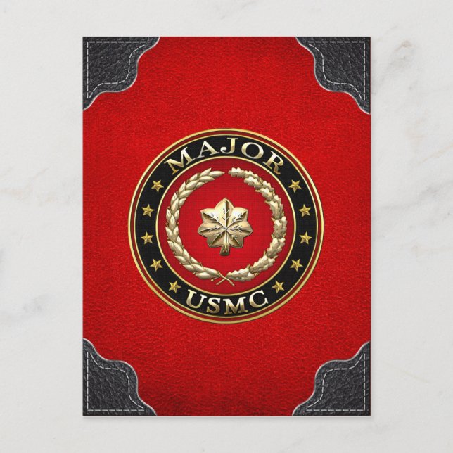 U.S. Marines: Major (USMC Maj) [3D] Postcard (Front)
