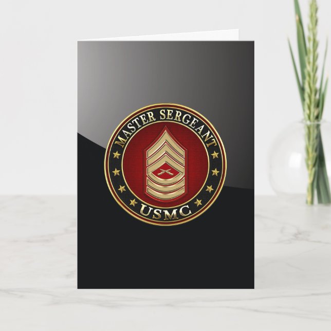 U.S. Marines: Master Sergeant (USMC MSgt) [3D] Card (Front)