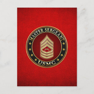 U.S. Marines: Master Sergeant (USMC MSgt) [3D] Postcard