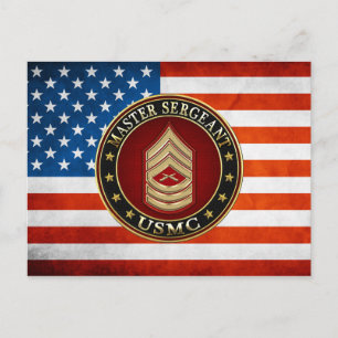 U.S. Marines: Master Sergeant (USMC MSgt) [3D] Postcard