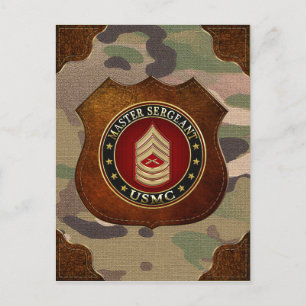 U.S. Marines: Master Sergeant (USMC MSgt) [3D] Postcard
