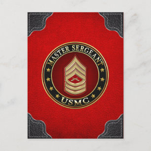 U.S. Marines: Master Sergeant (USMC MSgt) [3D] Postcard