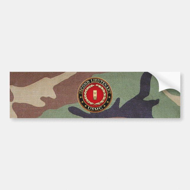 U.S. Marines: Second Lieutenant (USMC 2ndLt) [3D] Bumper Sticker (Front)