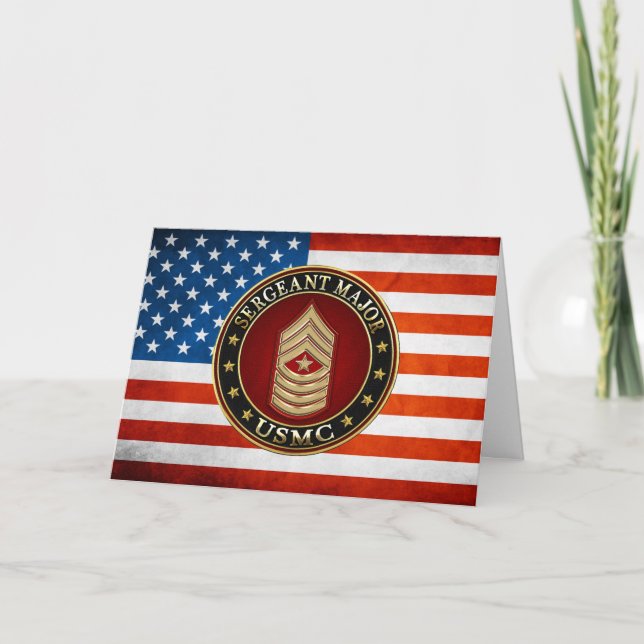 U.S. Marines: Sergeant Major (USMC SgtMaj) [3D] Card (Front)