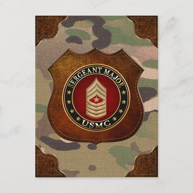 U.S. Marines: Sergeant Major (USMC SgtMaj) [3D] Postcard (Front)