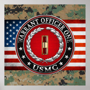 U.S. Marines: Warrant Officer One (USMC WO-1) [3D] Poster