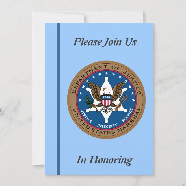 U.S. Marshall Service Retirement Invitation (Front)