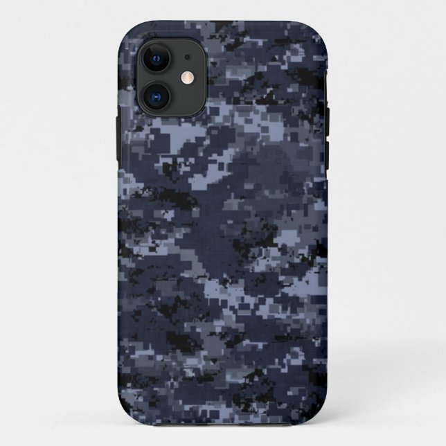 U.S. Military Blue Camouflage Case-Mate iPhone Case (Back)