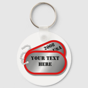 U.S. MILITARY - Dog Tags 2008 Keychain
