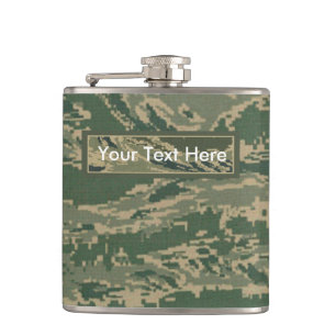 U.S. Military Green Camouflage 6 oz or 8 oz  Flask
