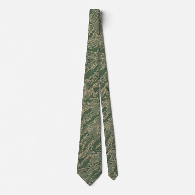 U.S. Military Green Camouflage Men's Tie (Front)