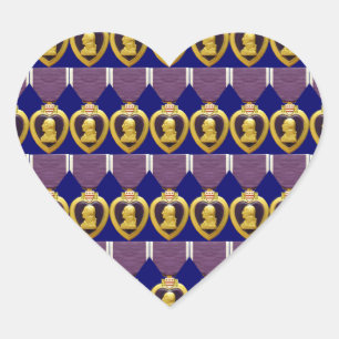 U.S. Military Purple Heart Meda Tiled Sticker