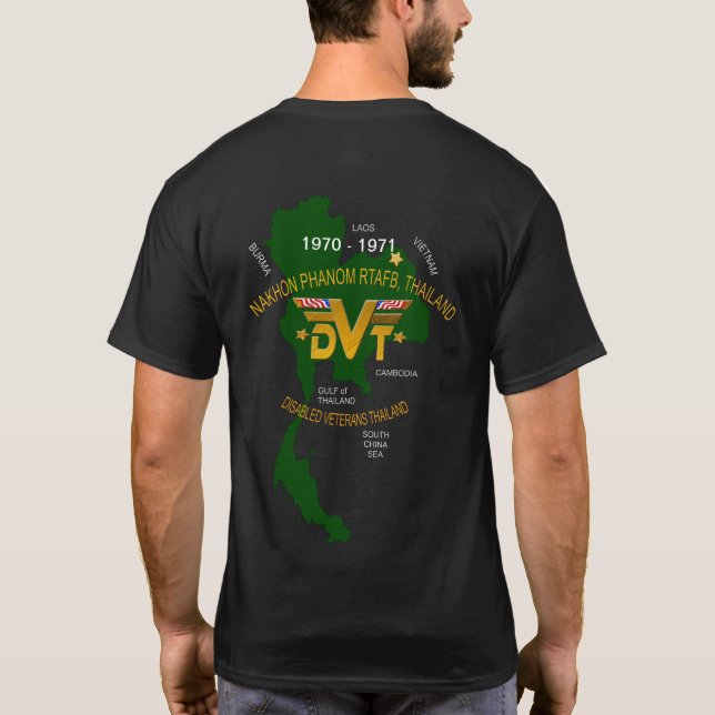U. S. Military Thailand Disabled Veterans RTAFB T-Shirt (Back)