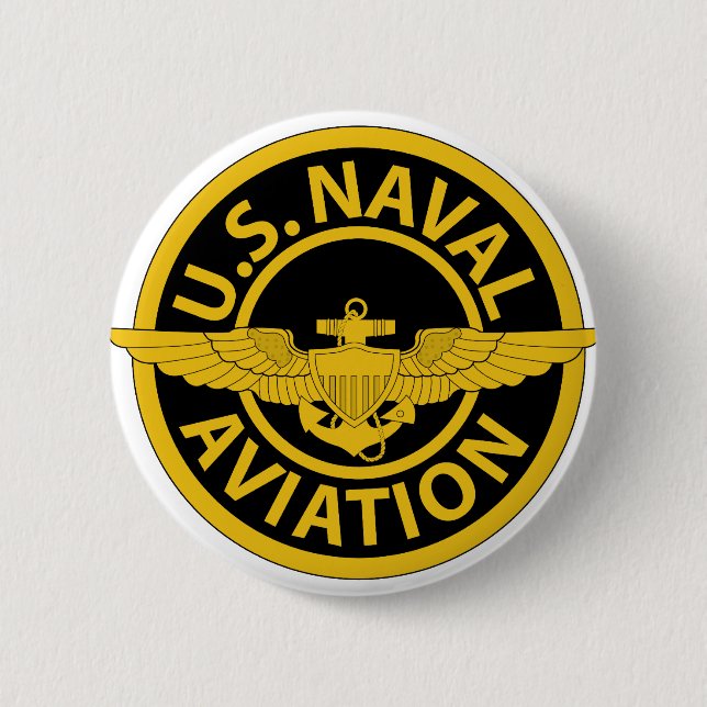 U.S. Naval Aviation - 2 Inch Round Button (Front)