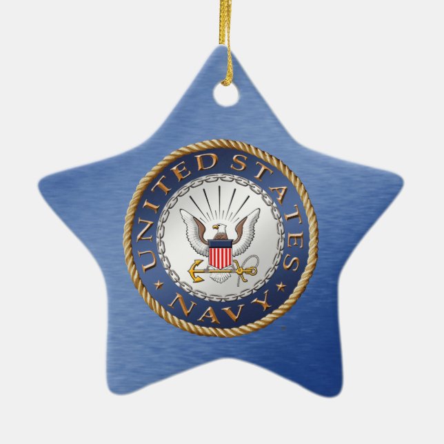 U.S. Navy Ceramic Ornament (Back)