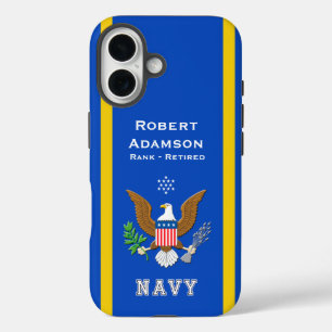 U.S. Navy colours and Defence Emblem personalize iPhone 16 Case