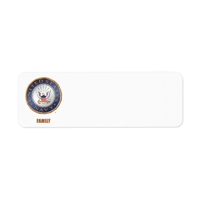 U.S. Navy Family Address Label (Front)