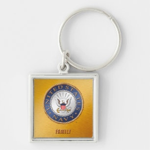 U.S. Navy Family Premium Square Keychain