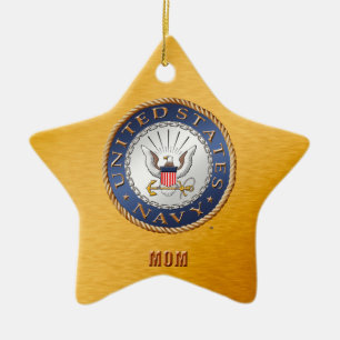 U.S. Navy Mom Ceramic Ornament