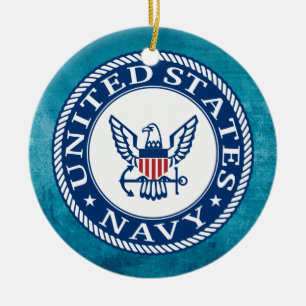 U.S. Navy   Navy Alt Emblem Ceramic Ornament