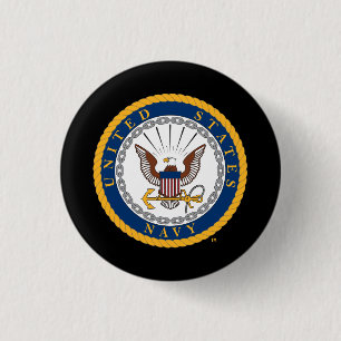 U.S. Navy Navy Emblem 1 Inch Round Button