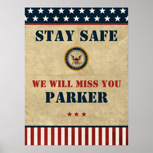 U.S. Navy | Navy Emblem | Farewell Party Poster (Front)