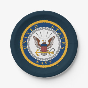 U.S. Navy   Navy Emblem Paper Plate