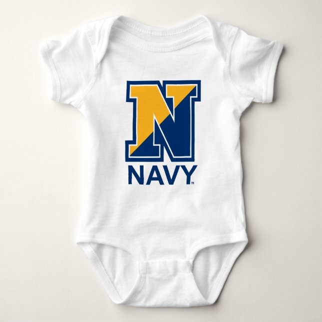 U.S. Navy | Navy Initial N Baby Bodysuit (Front)