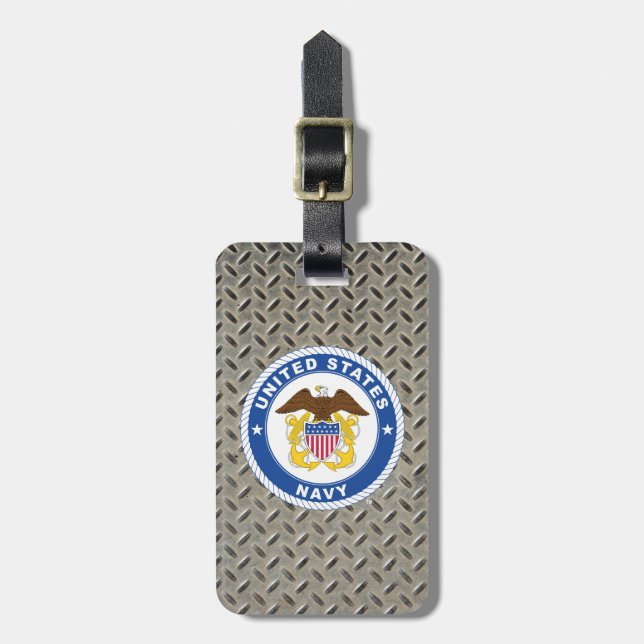 U.S. Navy | Officer Crest Luggage Tag (Front Vertical)