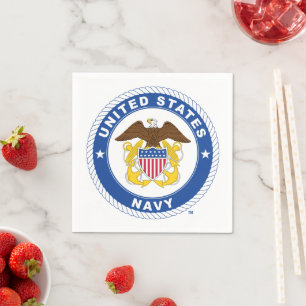 U.S. Navy Officer Crest Napkin