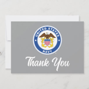U.S. Navy   Officer Crest Thank You Card