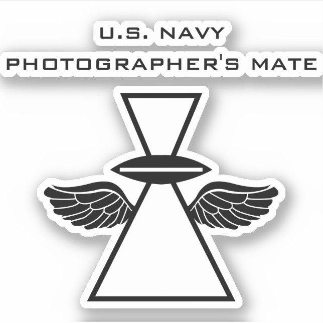 U.S. Navy Photographer's Mate Vinyl Sticker (Front)