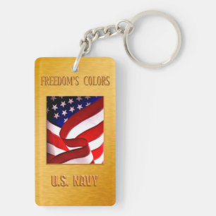 U.S. NAVY Rectangle (double-sided) Keychain