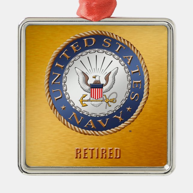 U.S. Navy Retired Ceramic Ornament (Front)