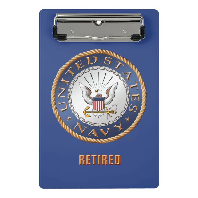U.S. Navy Retired Mini Clipboard (Front)
